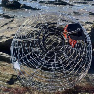 Cray-Zee Beehive Craypot on the shore by the sea